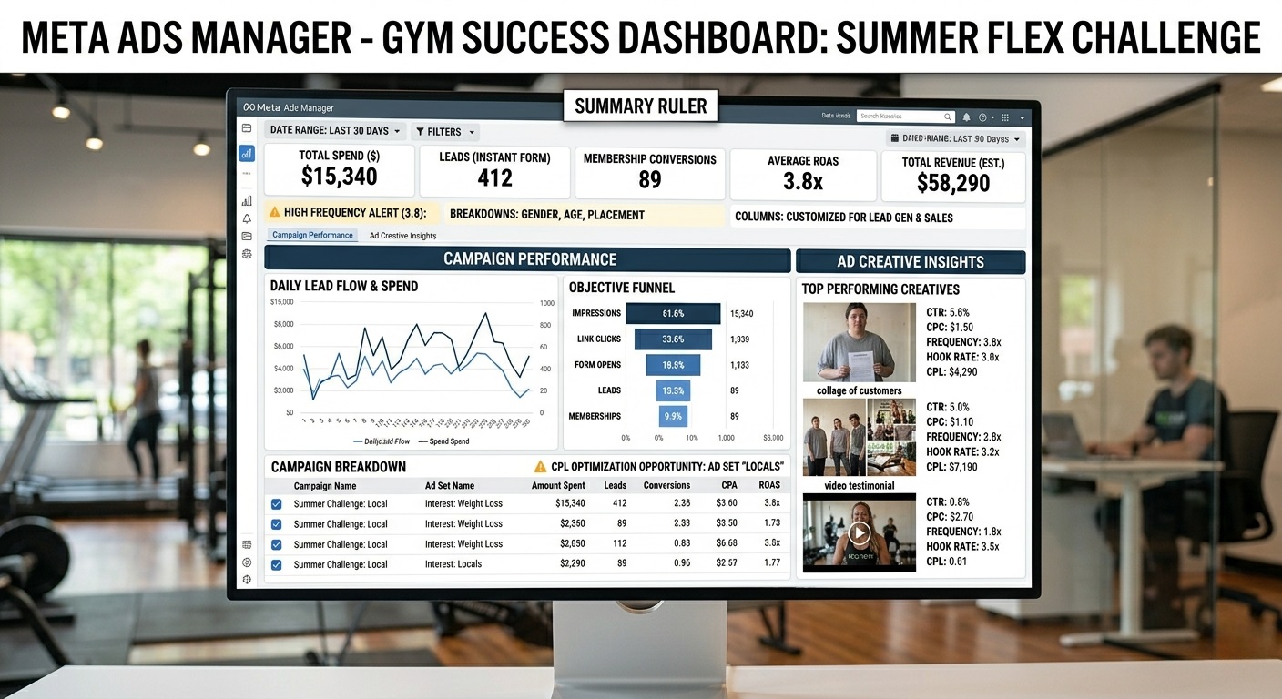 Meta ads manager for fitness industry