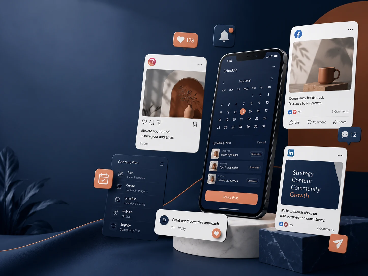 Hero Banner / Social Media Growth Dashboard